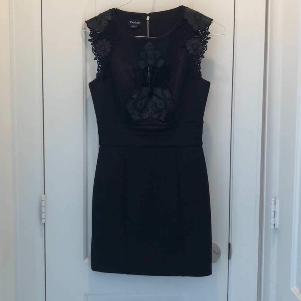 Bebe Crochet Lace Detail Dress